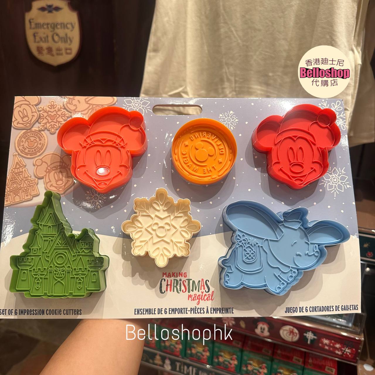 HKDL Cookie Cutters Set DIsney Christmas 2024 BELLOSHOPHK LIMITED