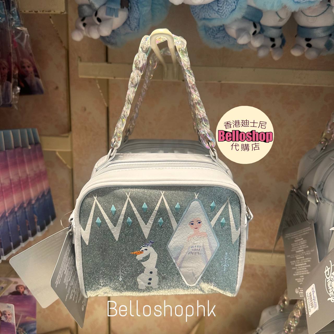 HKDL Elsa and Olaf Shoulder Bag World of Frozen 1st Anniversary 2024 BELLOSHOPHK LIMITED