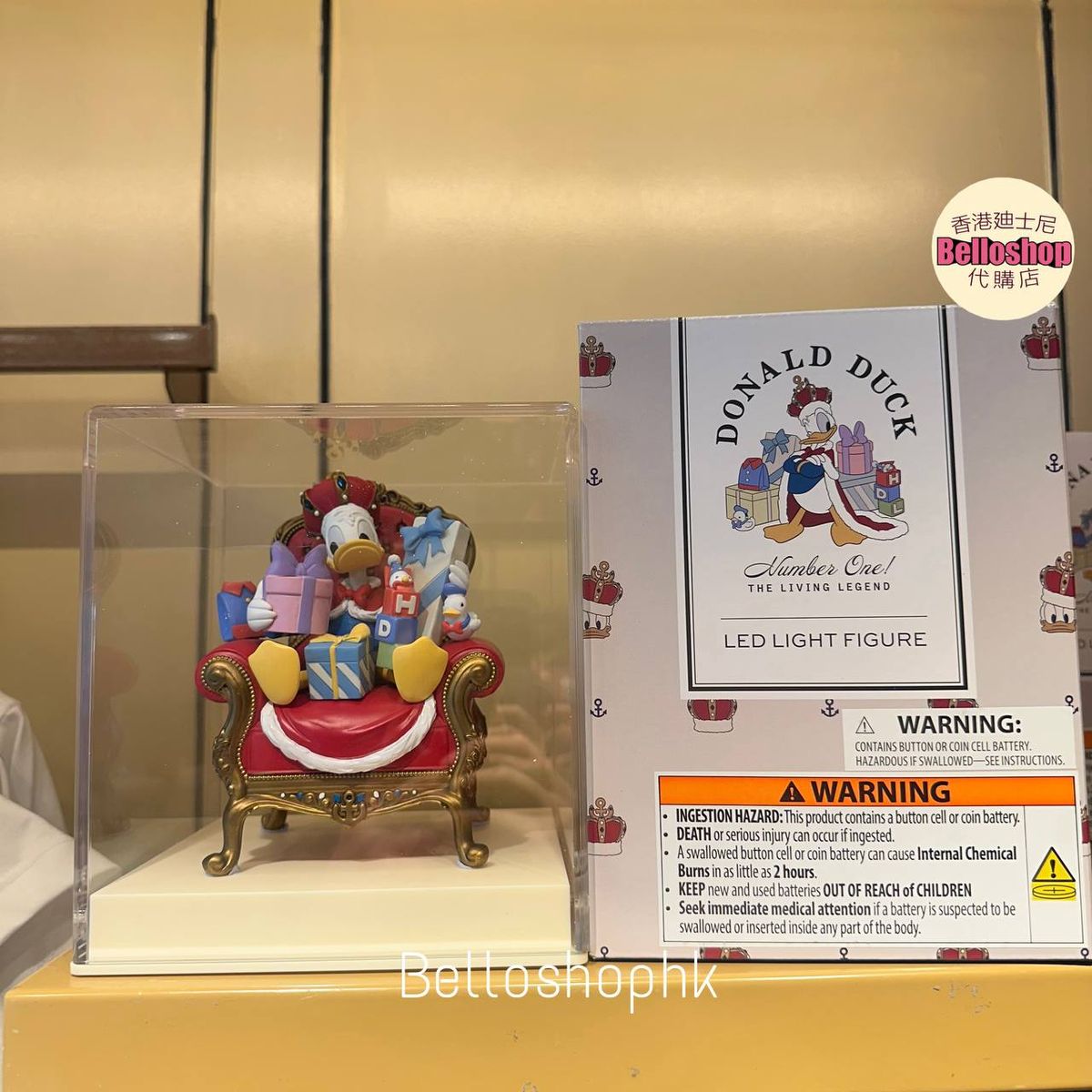 Disney Store Japan DONALD THE KING BIRTHDAY LED Light Figure