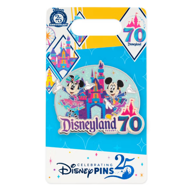 SDHK - Mickey Mouse and Minnie Mouse Pin, Disneyland 70th