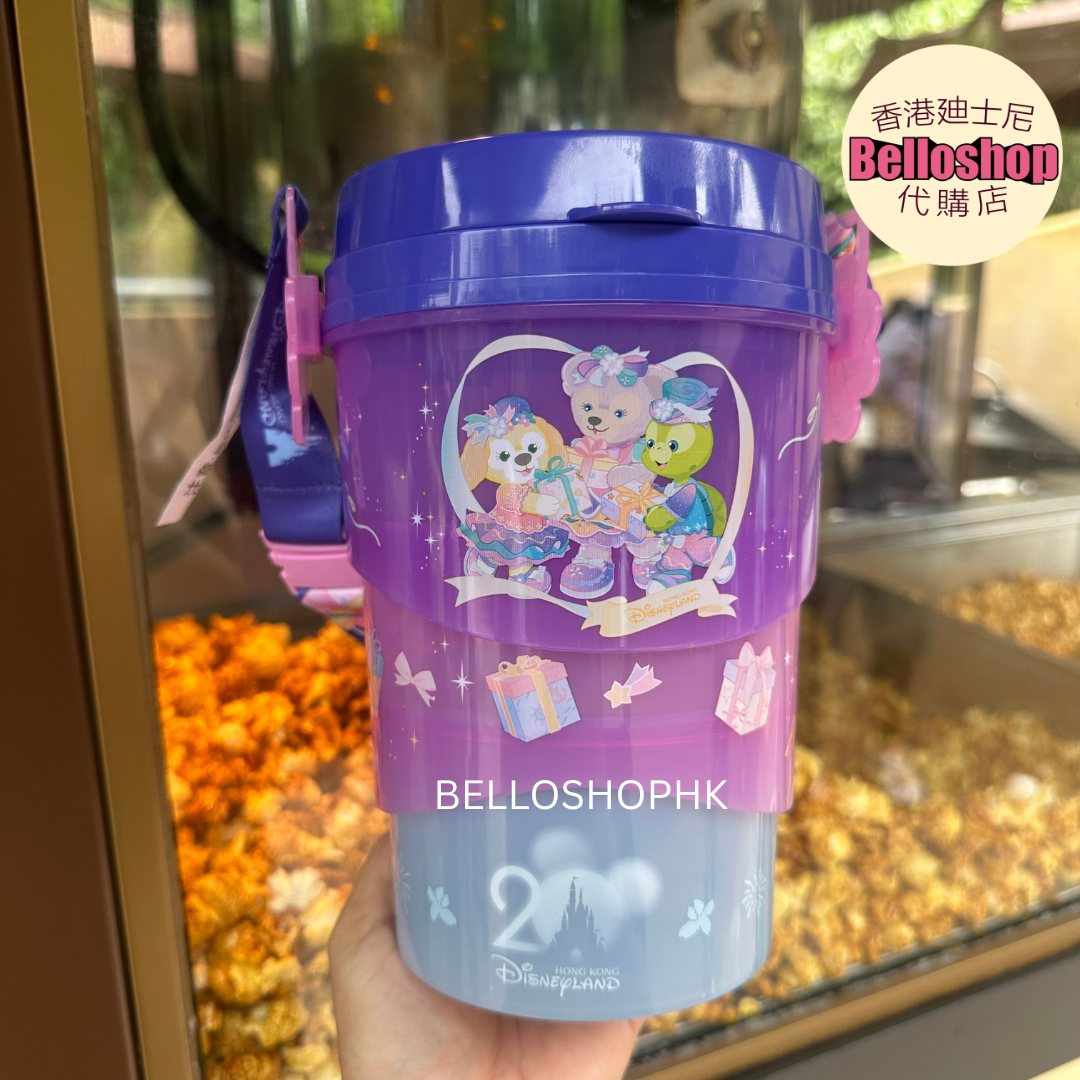 送料込 光る！HKDL20周年限定ダッフィー & フレンズ ポップコーンバケット 香港ディズニー 20周年 ダッフィー&フレンズ ポップコーン