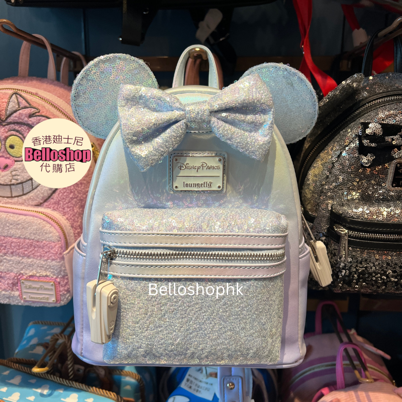 Silver Sequin loungefly Backpack Loungefly Disney Minnie Mouse Silver Sequin Mini Backpack  main image 4