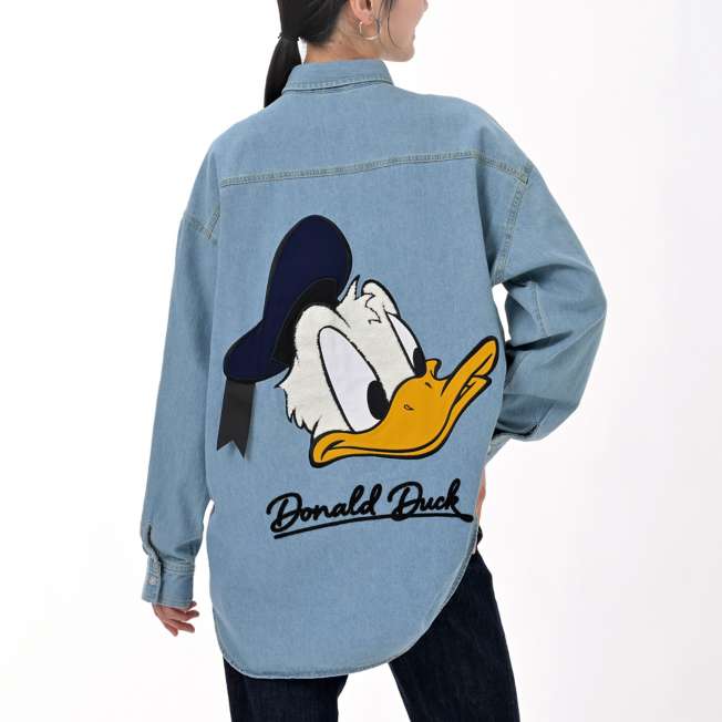 DONALD FASHION 2026 ドナルドTシャツ・デニムシャツセット JDS - Donald Long-Sleeve Denim Shirt, Blue 