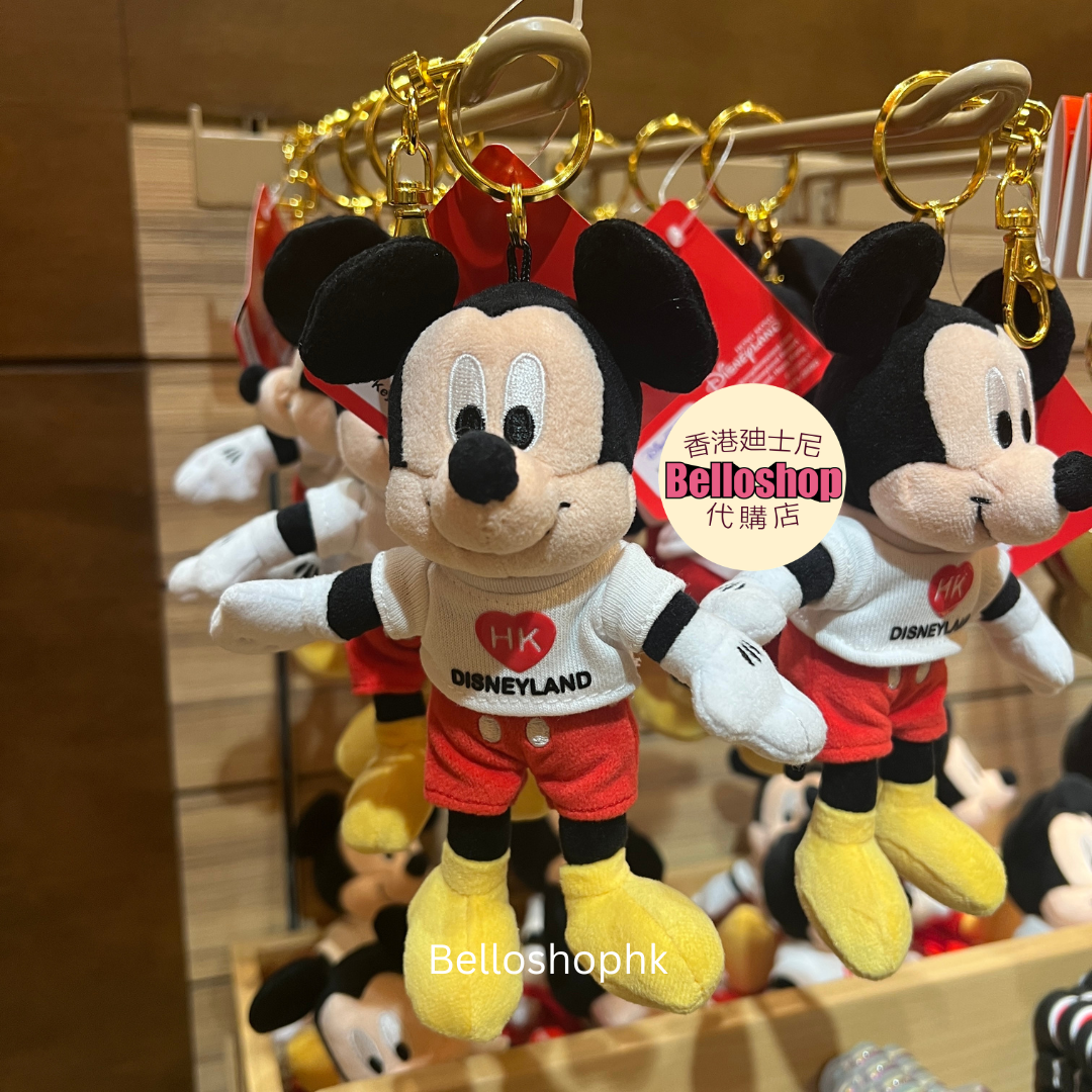 Hong Kong Disneyland ぬいぐるみキーチェーン HKDL - Mickey Plush Keychain “Love Hong Kong Disneyland ” (Release