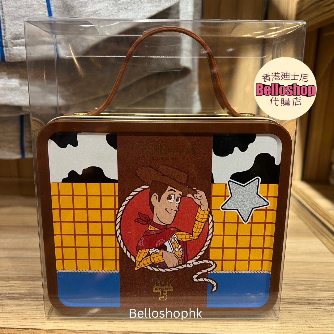 HKDL - GODIVA Toy Story 5 Woody Chocolate Tin Trunk (Release Date