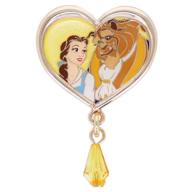 TDR - Beauty and the Beast Heart-Shaped Pin Badge (Release Date